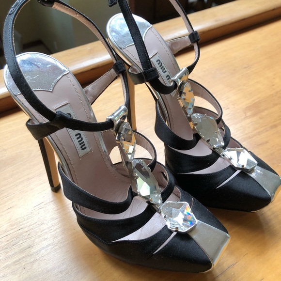 MiuMiu Swarovski crystal heels - Picture 2 of 4